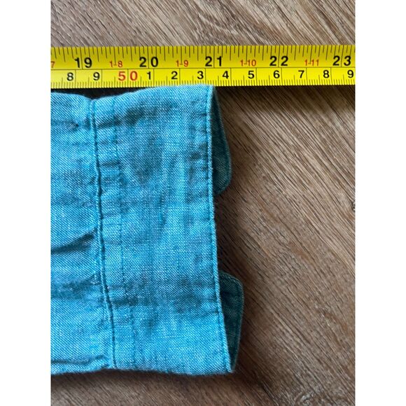 J. CREW x Baird McNutt Irish Linen Blue Button Up Shirt Top Women's Size 2 - Picture 10 of 10